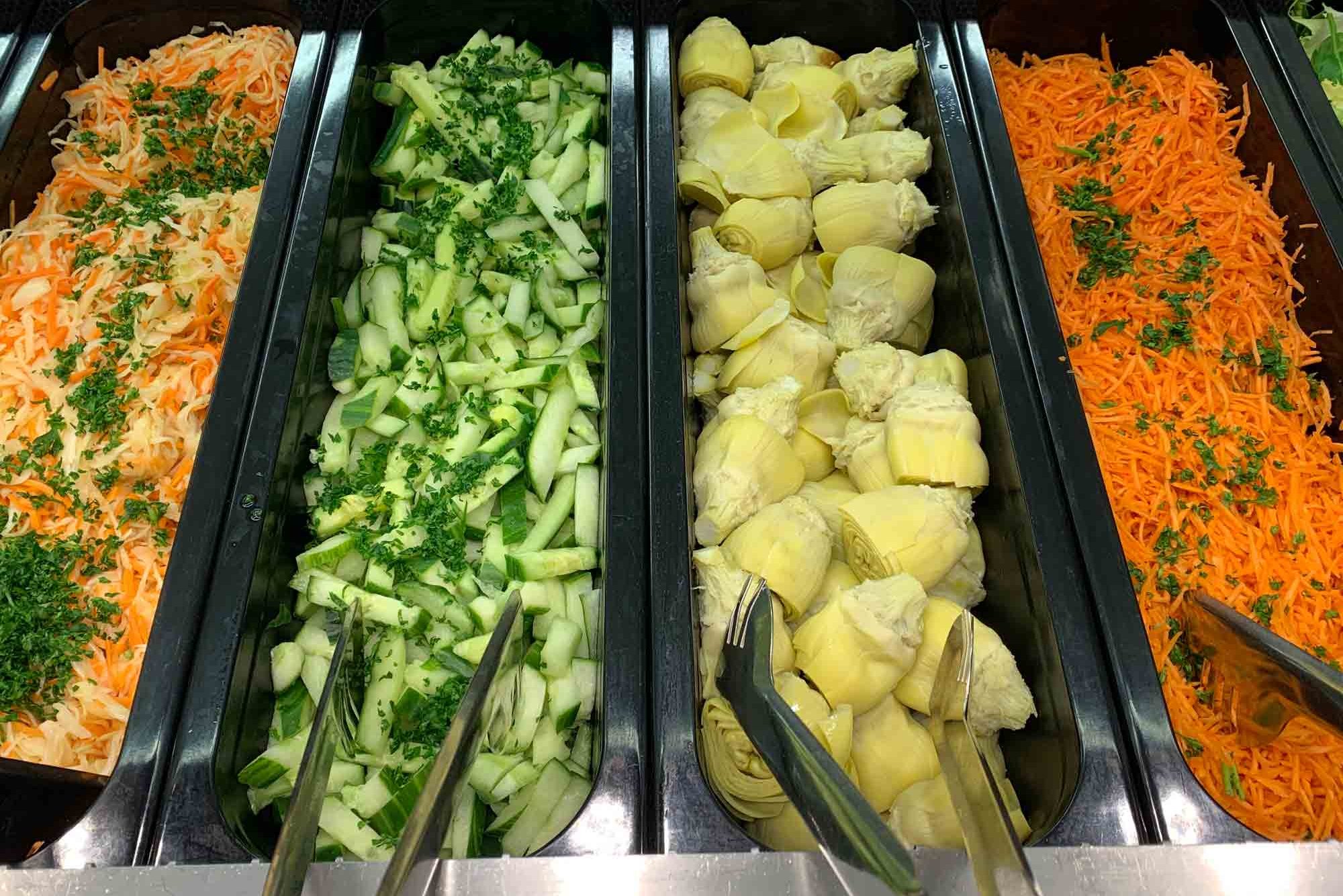 Salad bar in the Cafeteria Studierendenhaus