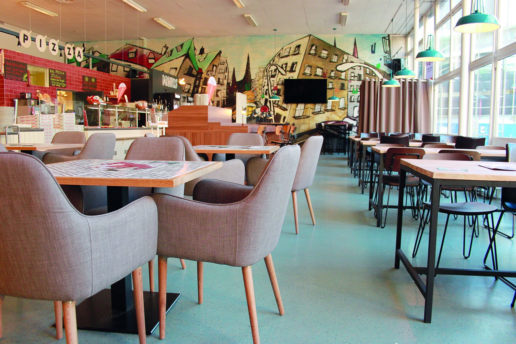 Gastraum in der Pizzeria Schlüters