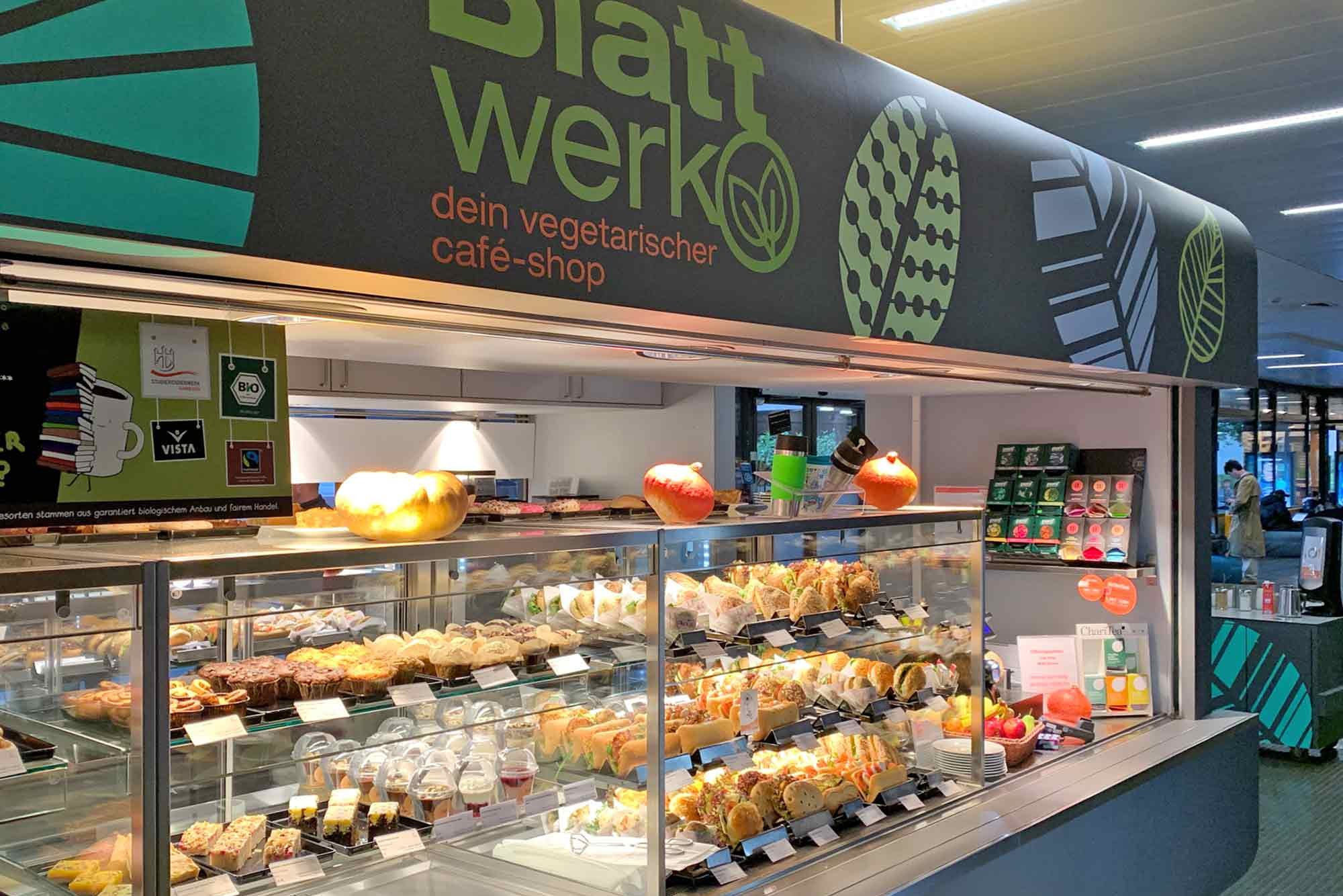 Sales counter at Café Blattwerk