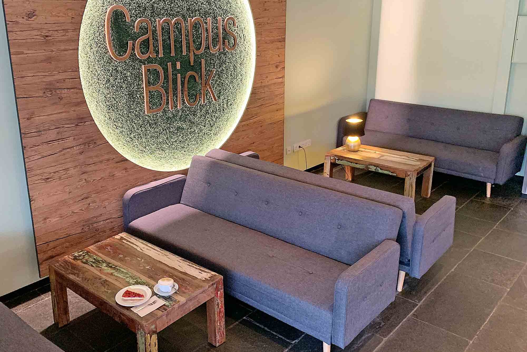 Seating areas in the Café CampusBlick