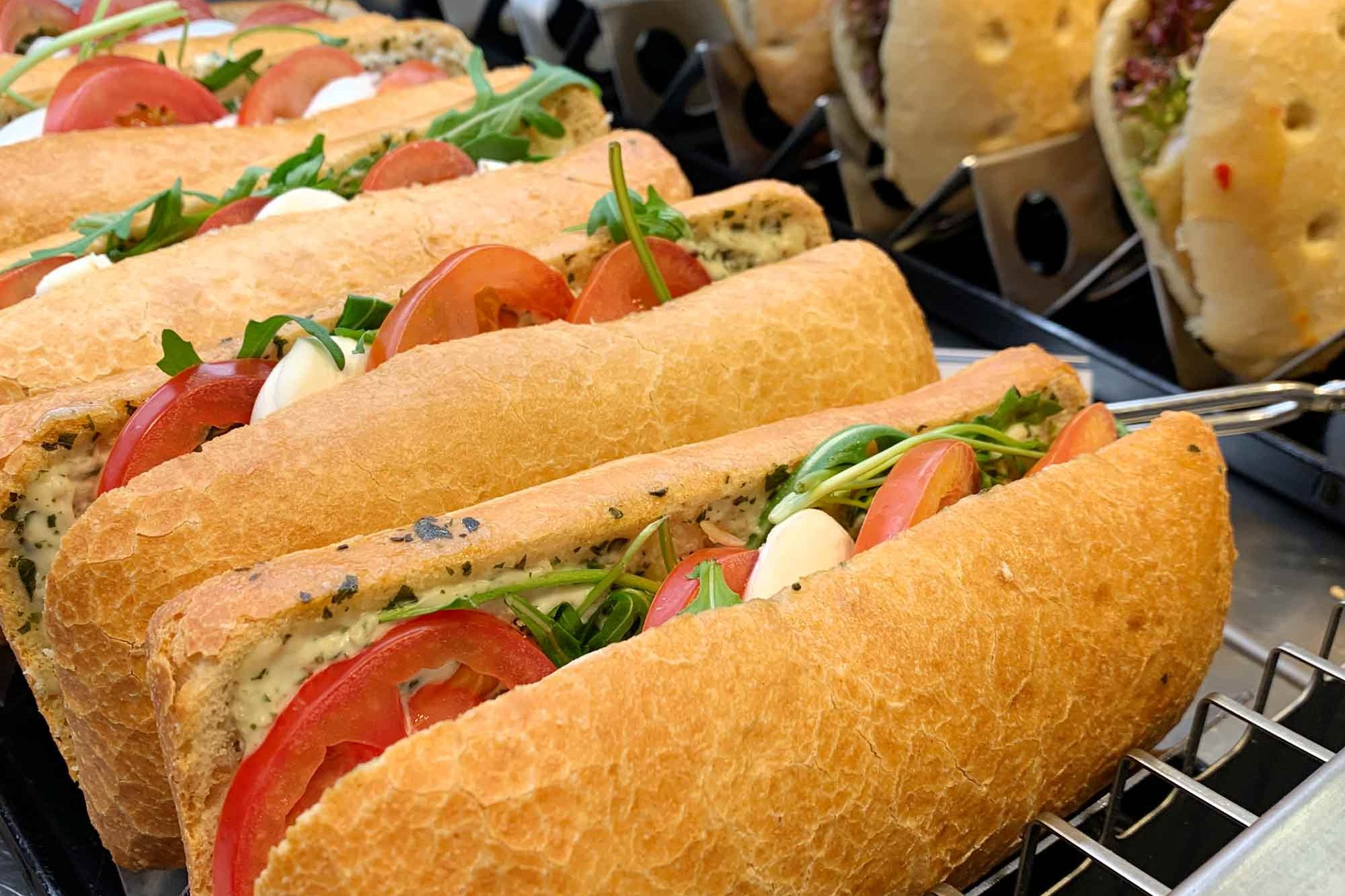 Selection of paninis at Café Jungiusstraße