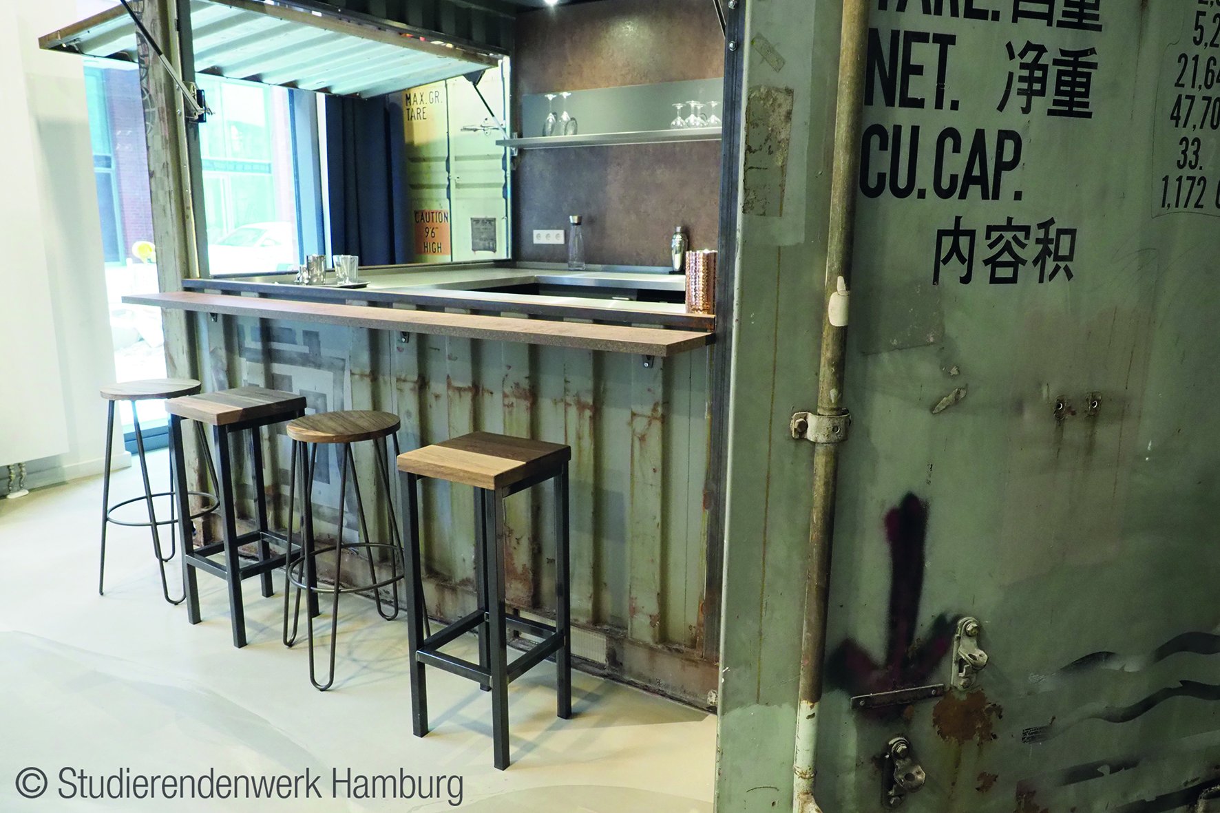 Bar in the Helmut-Schmidt-Studierendenhaus residential complex