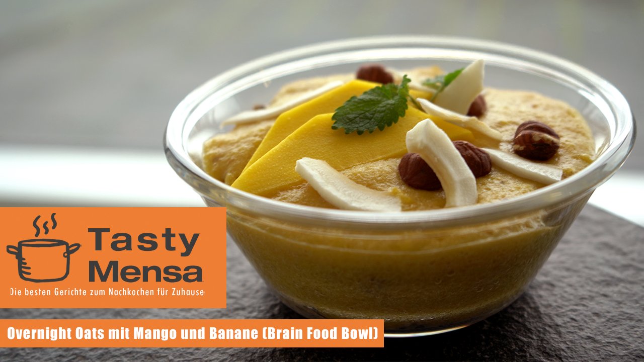Overnight Oats mit Mango und Banane
