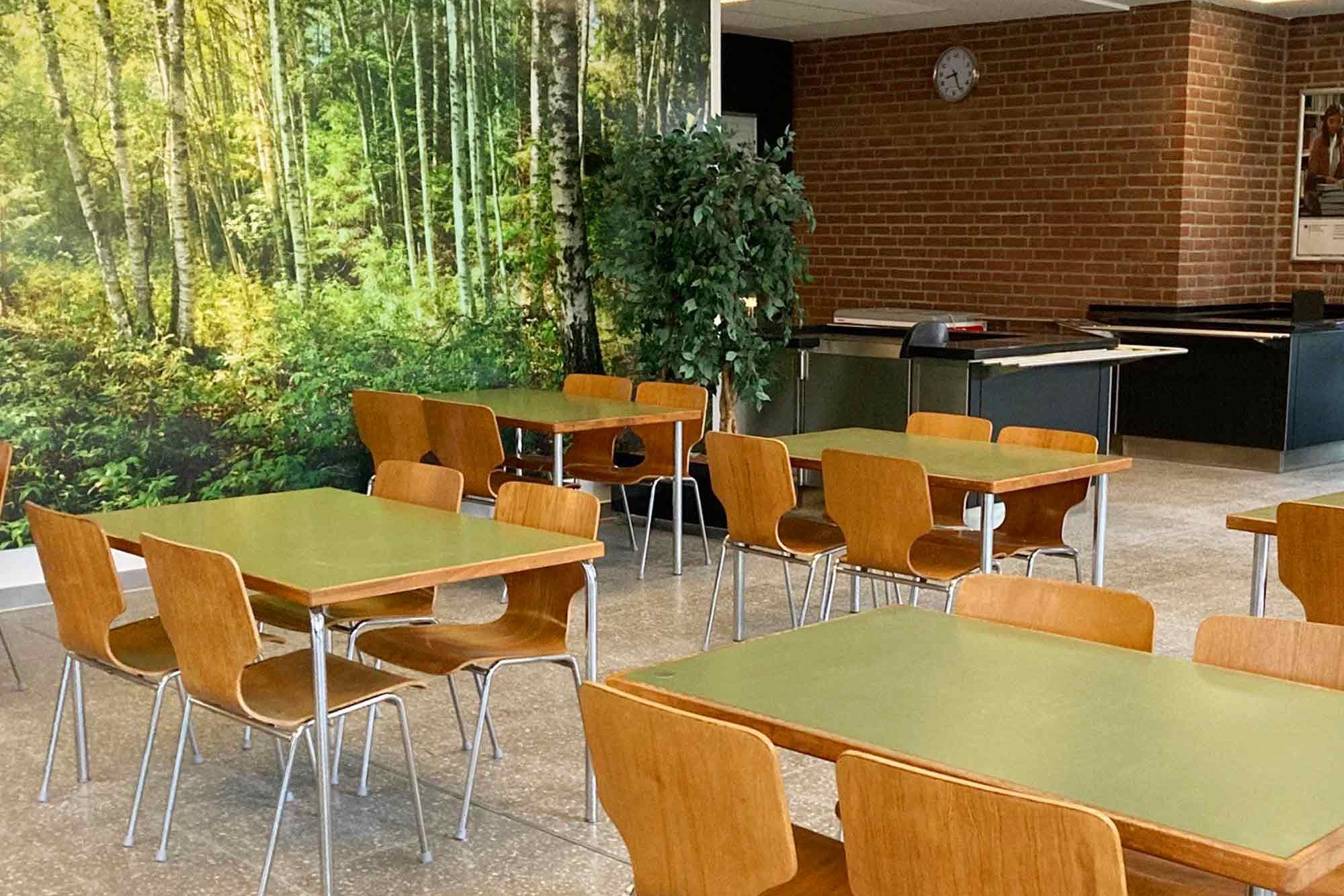 Gastraum der Mensa Botanischer Garten