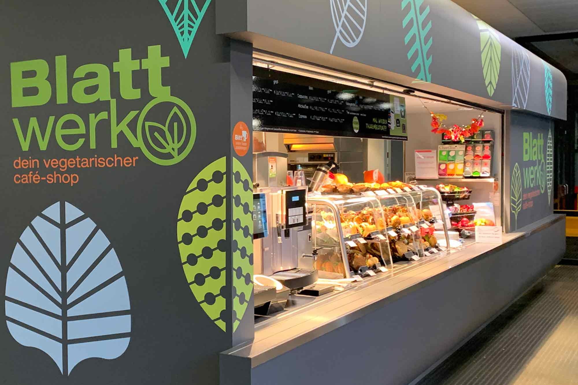 Sales counter at Café Blattwerk