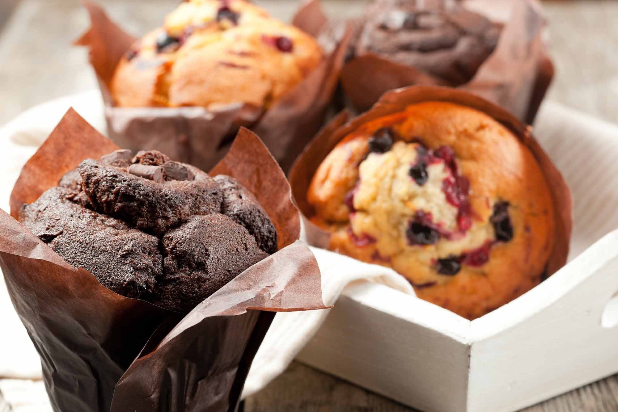 Muffin selection at Café on Mittelweg 