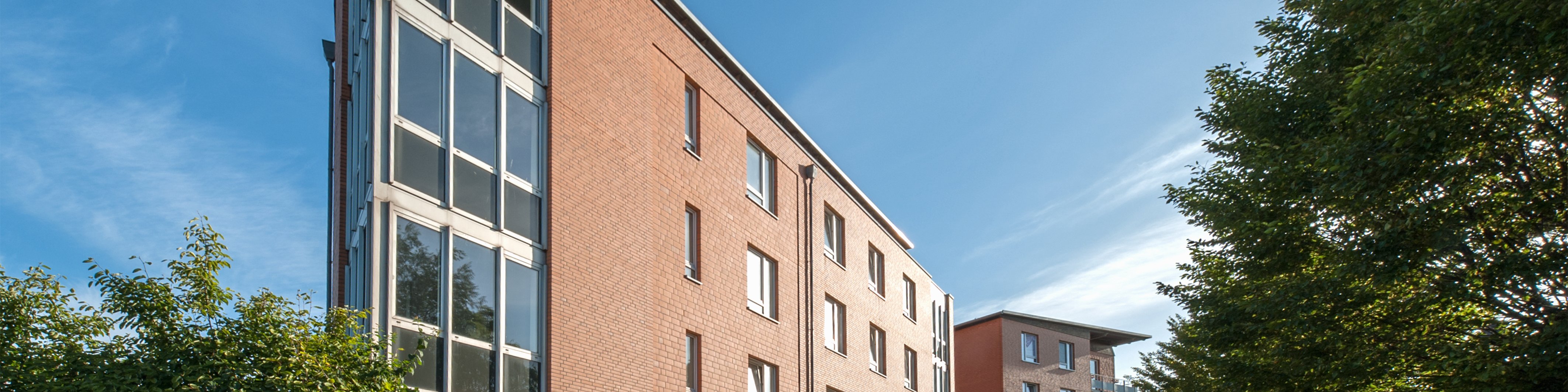 Student residence in Hamburg Allermöhe from the outside