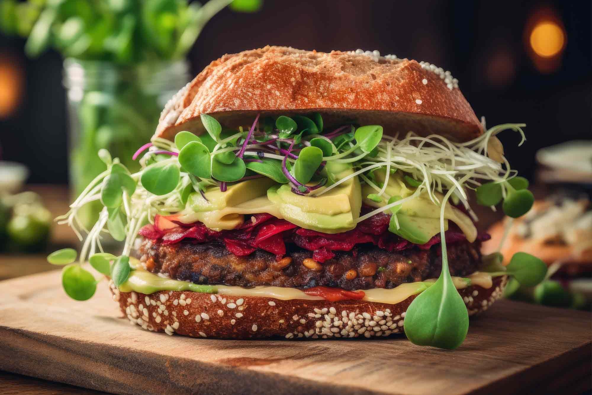 Veggie burgers in the Bergedorf Cafeteria