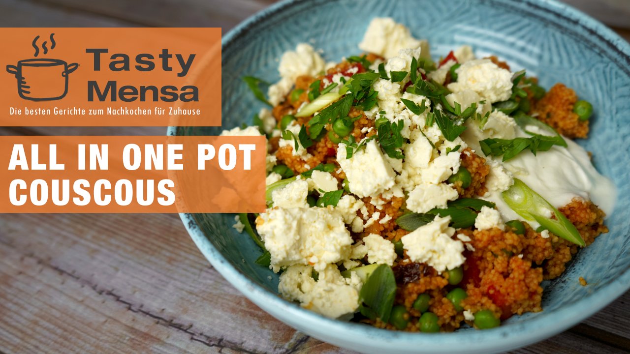 All In One Pot mit Couscous, Paprika & getrockneten Tomaten