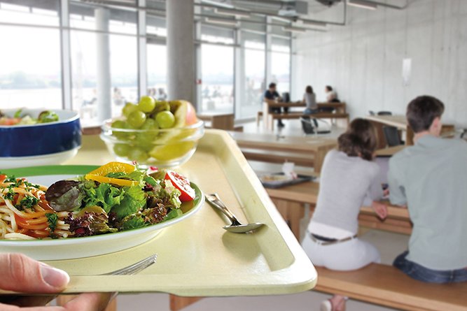 Dining hall of the Cafeteria HCU