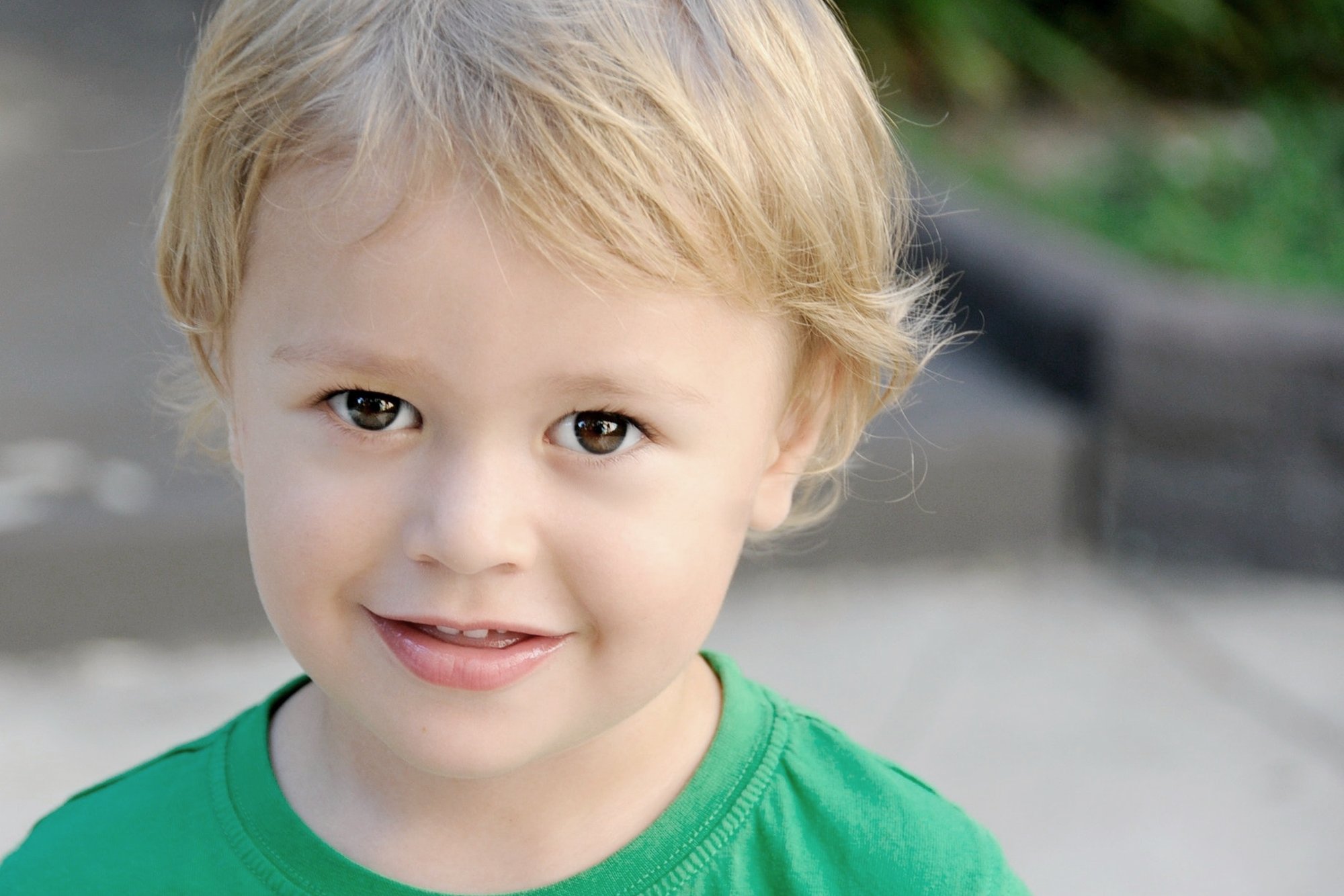 Small, smiling child