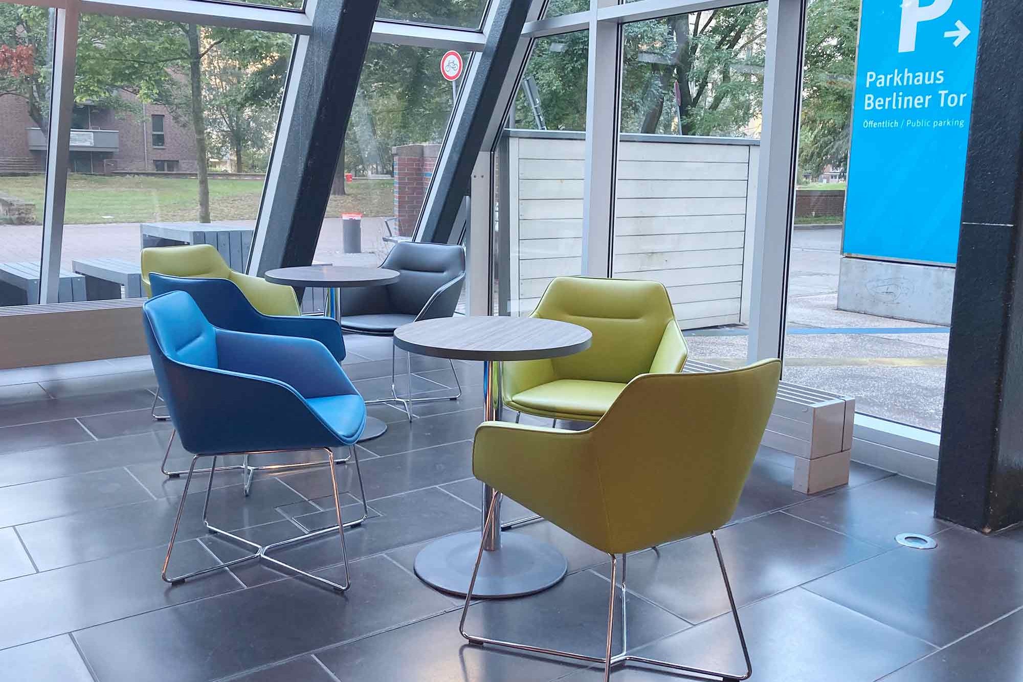 Seating area at Café Blueberry