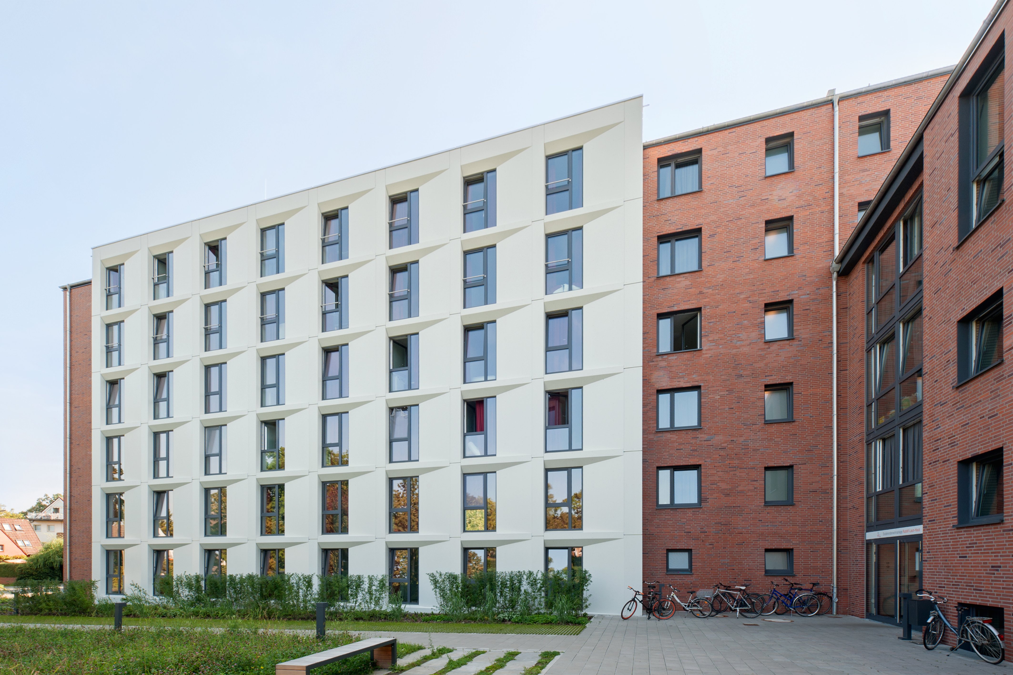 Außenansicht der Wohnanlage Rudolf-Laun-Haus