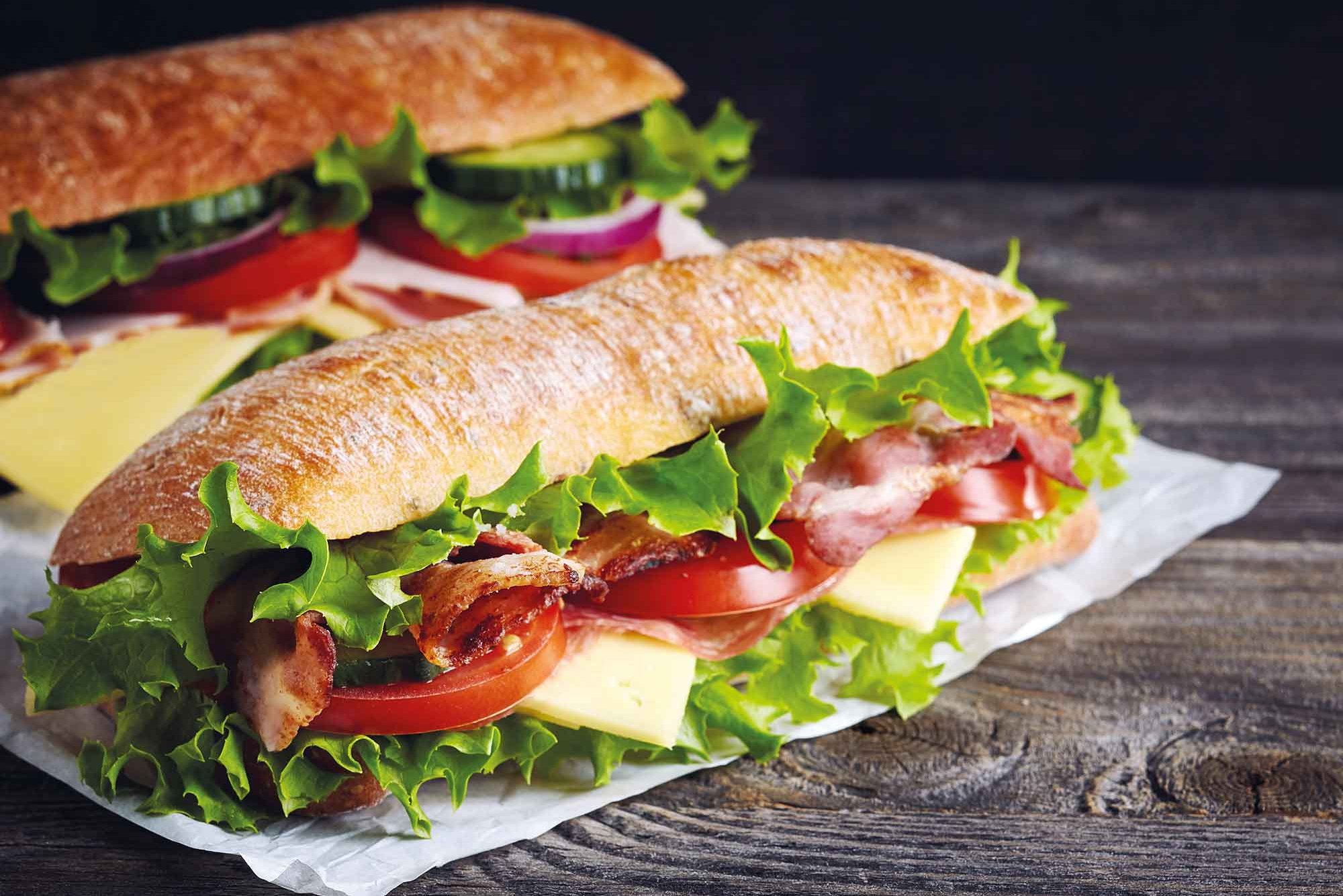 Fresh sandwiches in the Cafeteria Philturm