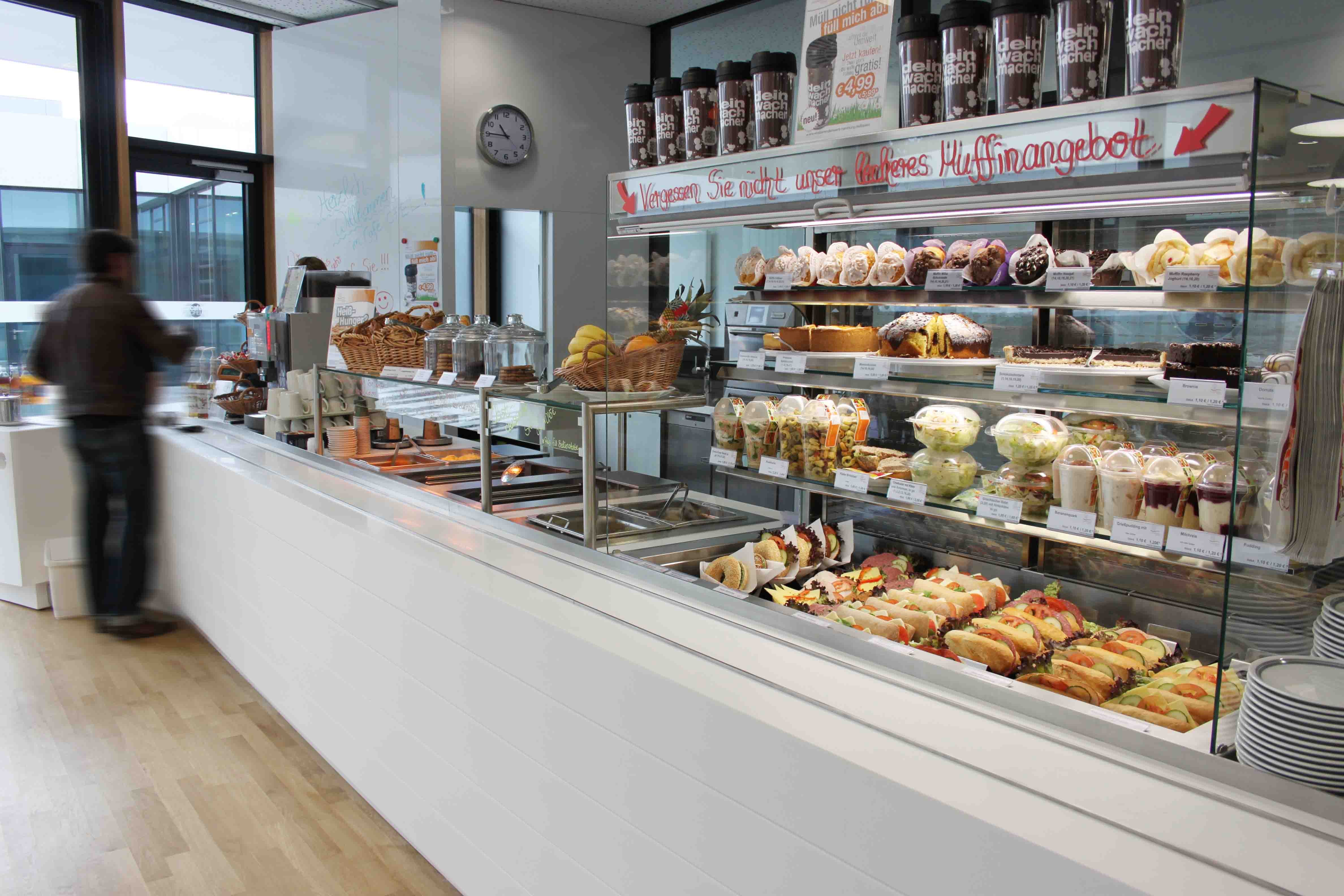 Display with various dishes