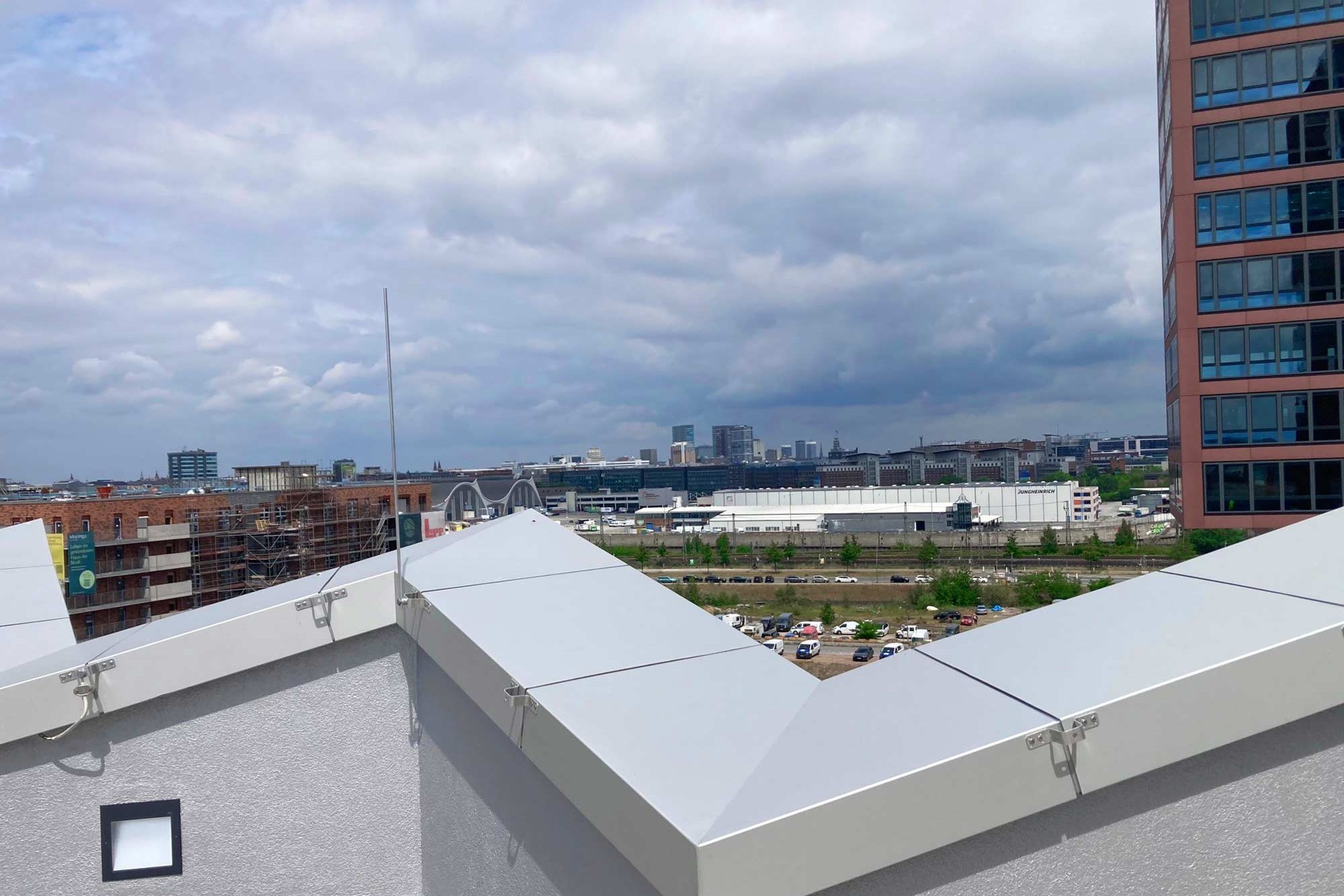 Ausblick Dachterrasse Wohnanlage HafenCity