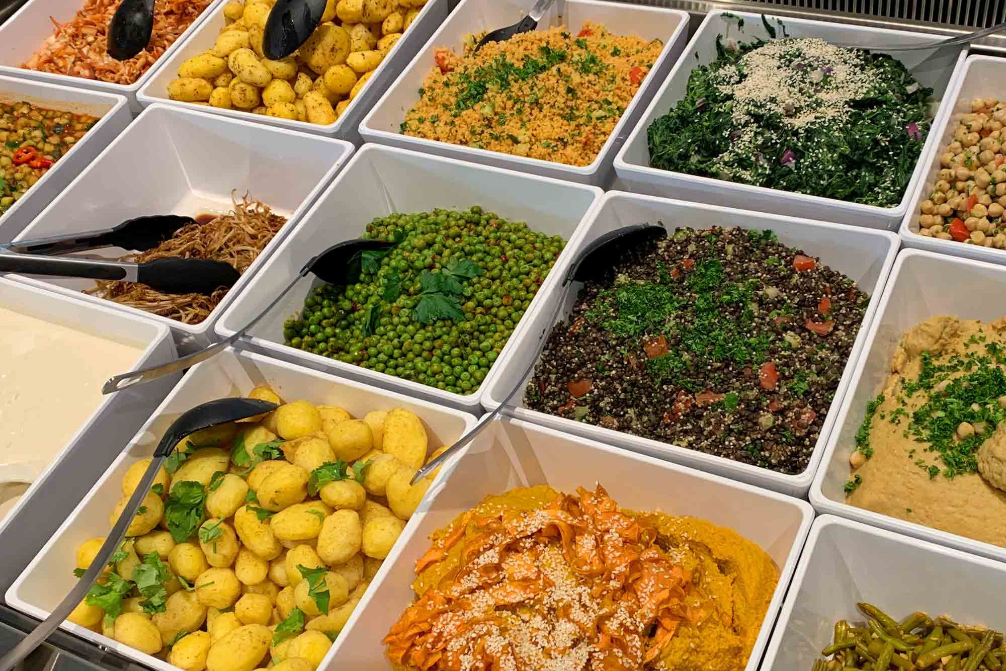 Levantine cuisine display in the Cafeteria Philturm